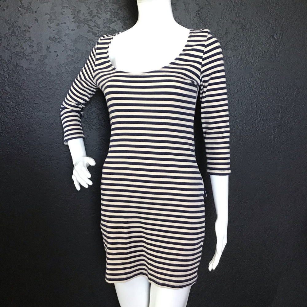 Vintage Betsey Johnson Striped Tail Feather Bustle Dress